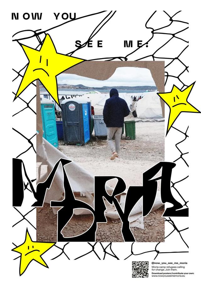 他7個月征集了400多張海報，用風格獨特的設計為難民問題發(fā)聲