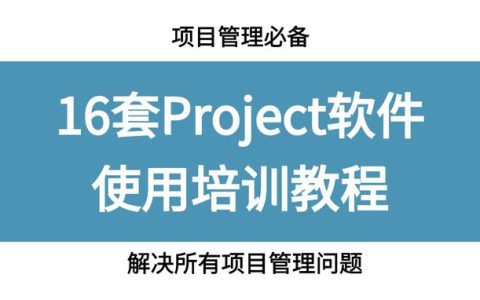 項目管理必備，16套Project軟件使用教程，解決所有項目管理問題（項目管理軟件project教程）